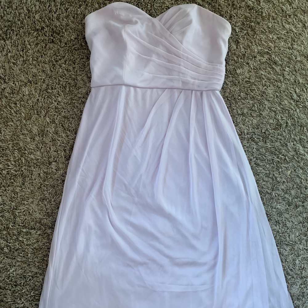 David’s Bridal Short Strapless Sweetheart Iris